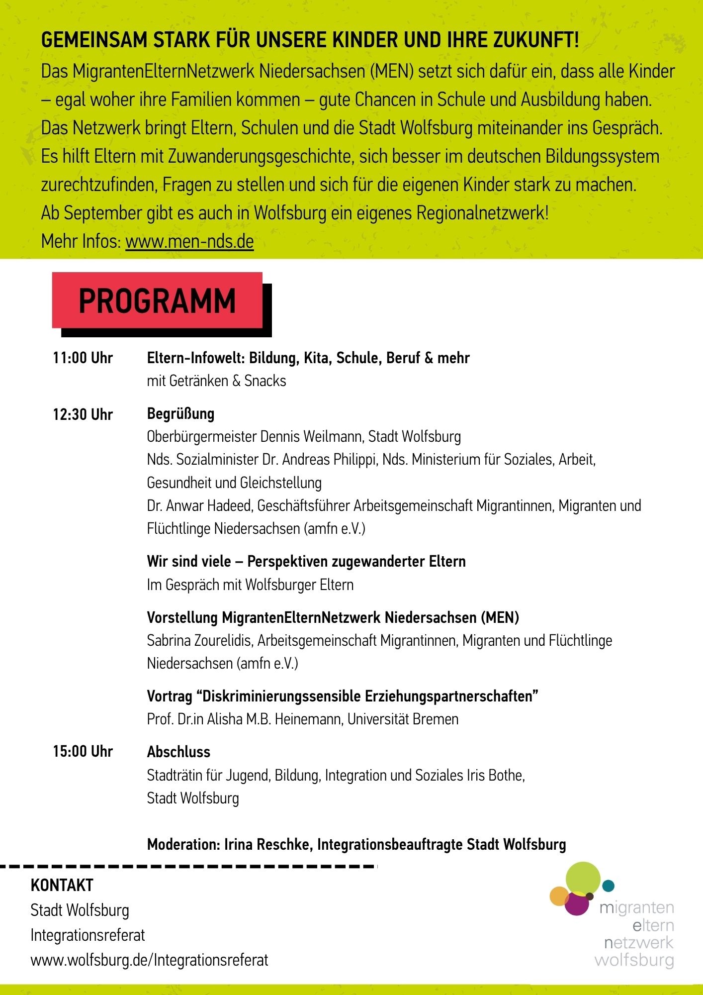 Bild des Programms aus dem Flyer Migranten Eltern Netzwerk
