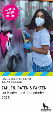 Titelblatt der Broschüre "Zahlen, Daten und Fakten zur Kinder- und Jugendarbeit 2023