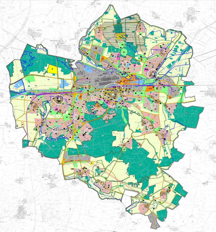 Miniaturansicht des Wolfsburger Flächennutzungsplans