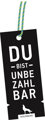 Label mit Schriftzug Du bist unbezahlbar
