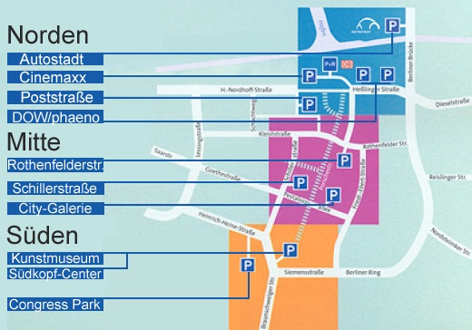 Map parking guidance system