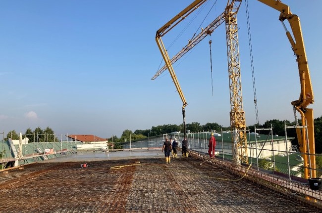 The upper concrete ceiling is poured- 26.08.2022