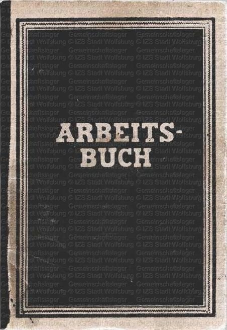 Vordere Umschlagsseite eines Arbeitsbuchs; Privatbesitz Marcel Glaser