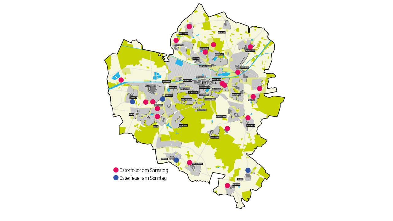 Karte Osterfeuer 2022