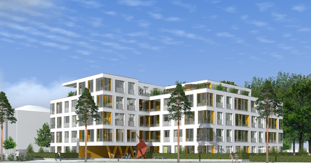 Visualisierung der Gebäude des Wohnprojektes Schulenburgalle/Tiergartenbreite
