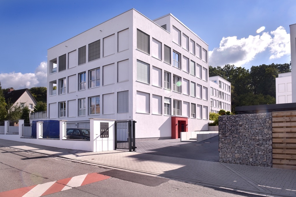 Außenansicht des Wohnprojektes "Stadtwaldterassen"