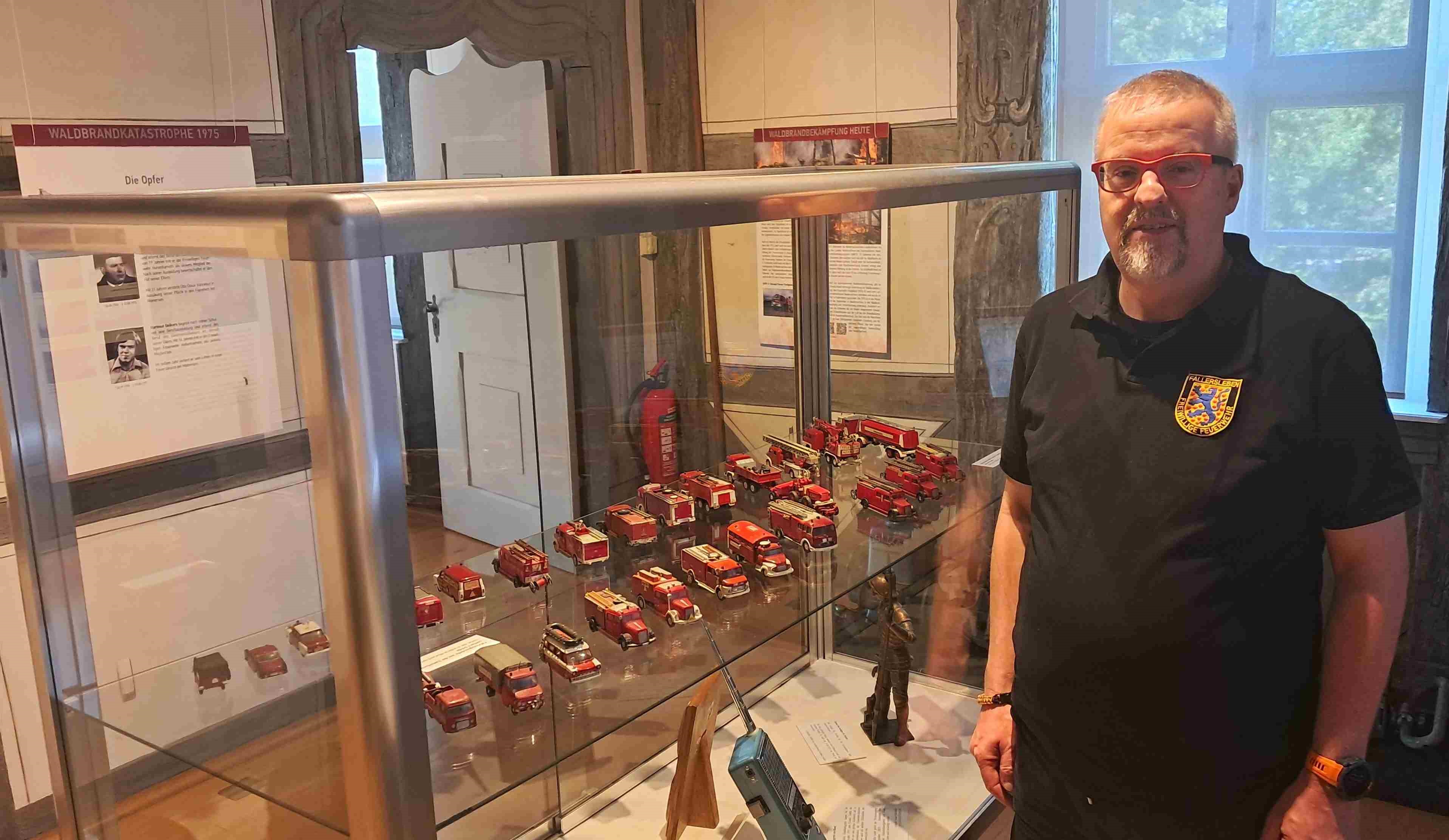 Fallersleben firefighter Jürgen Koch will guide visitors through the exhibition at the Hoffmann von Fallersleben Museum in the M2K on July 31st 
