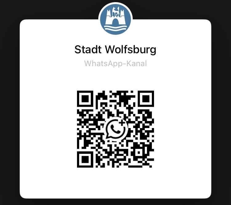 Der QR-Code des Wolfsburger Whatsapp-Kanals