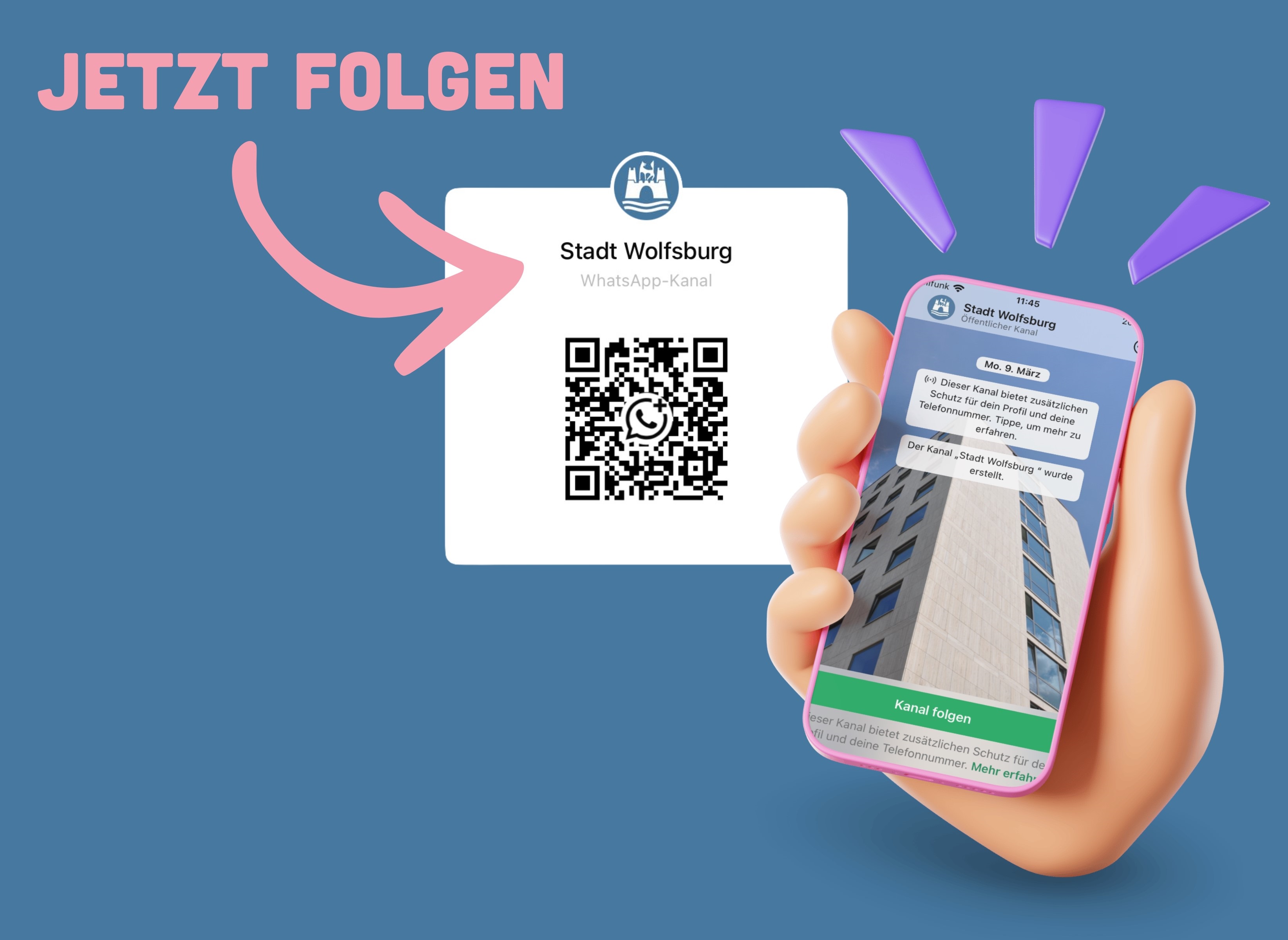 Zum Artikel über den Wolfsburger Whatsapp-Kanal
