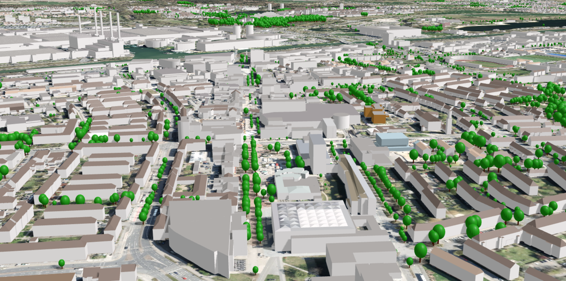 Digitales Modell der Innenstadt