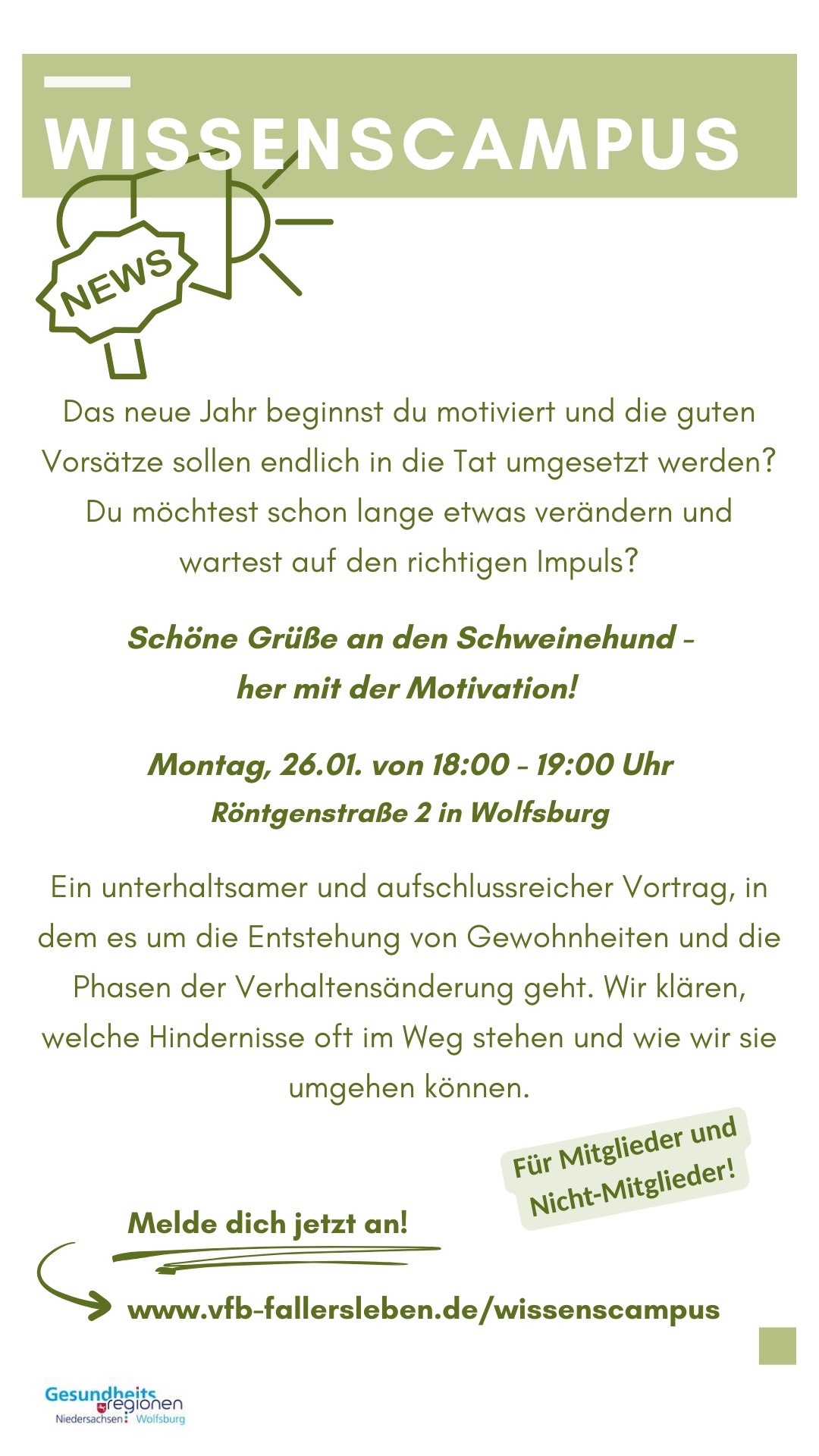 Plakat zum Vortrag "Schöne Grüße an den Schweinehund"