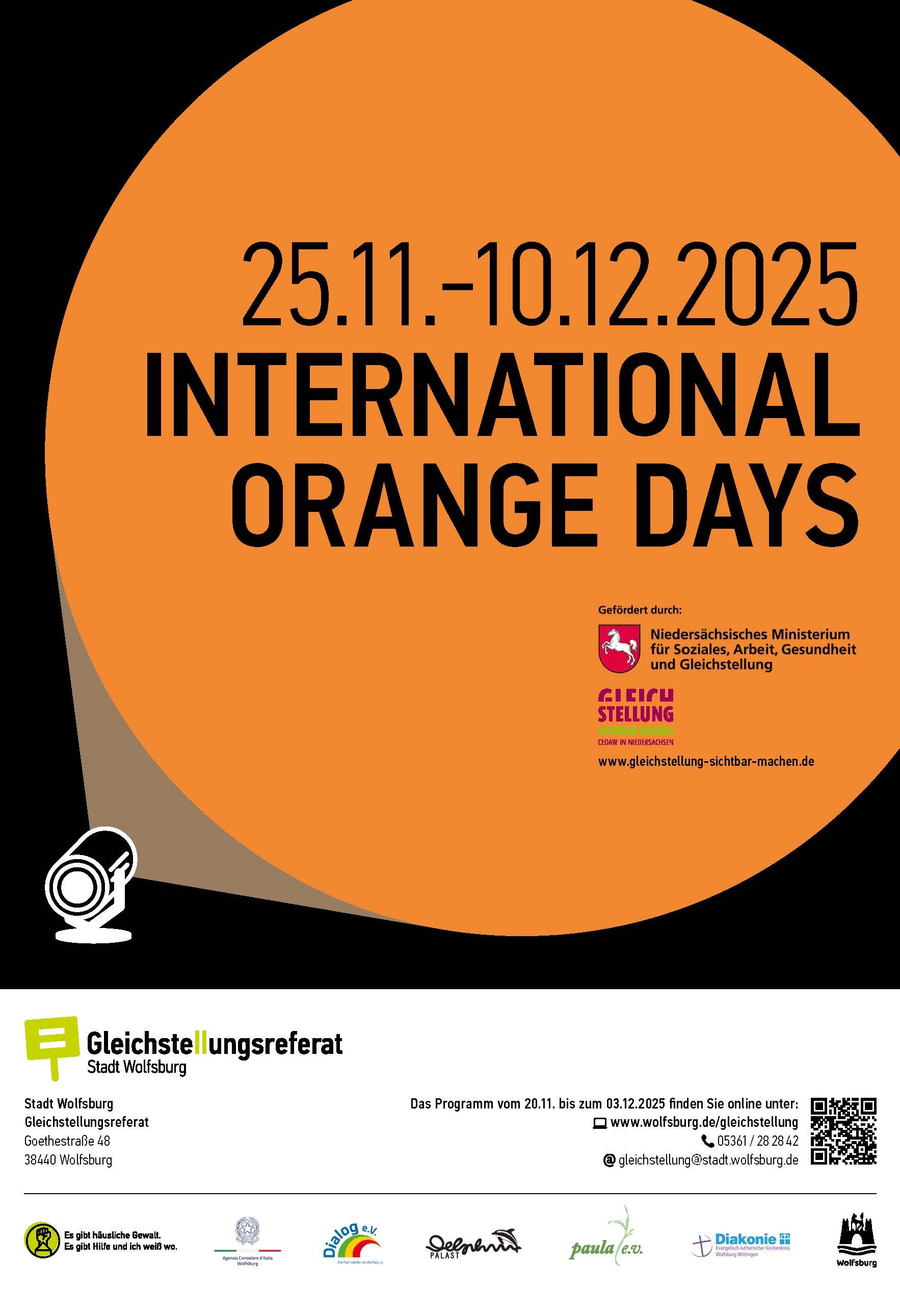 Plakat der International Orange Days 2025