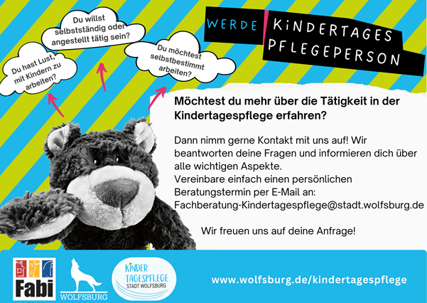 Plakat "Werde Kindertagespflegeperson"