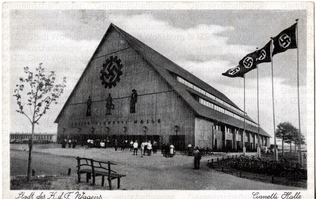 Die Cianetti-Halle als Postkarten-Motiv aus der Stadt des KdF-Wagens aus Bildersammlung Wolfsburg