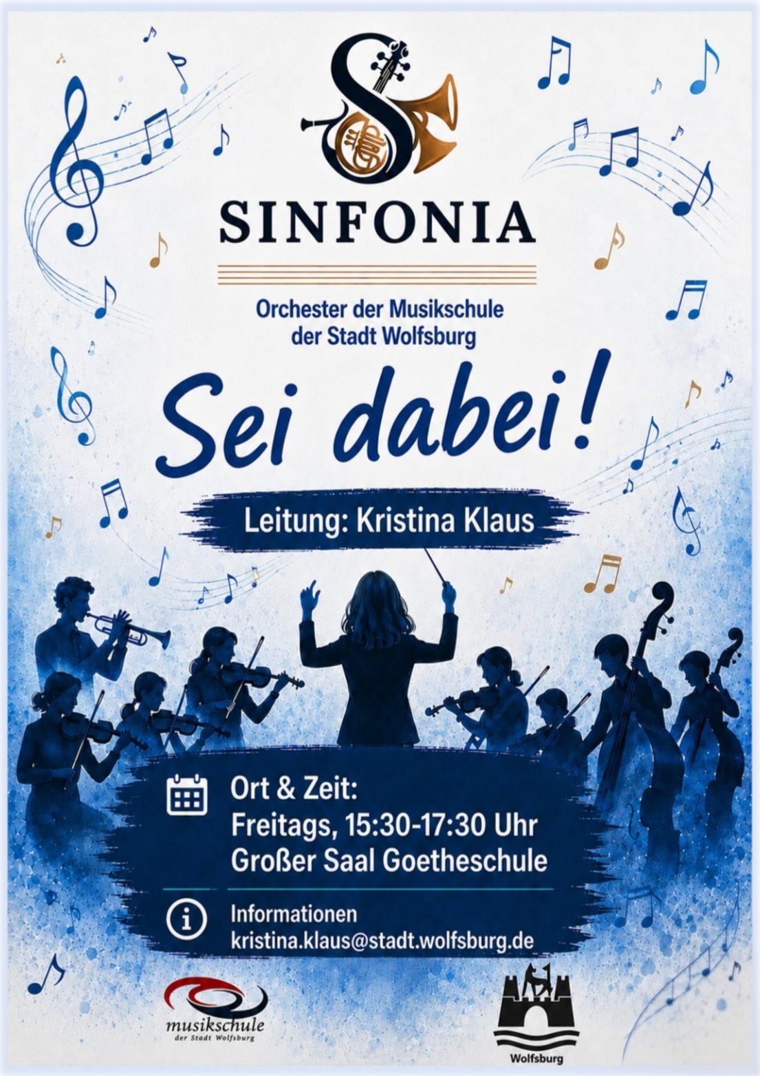 Plakat Sinfonia (Orchester der Musikschule)