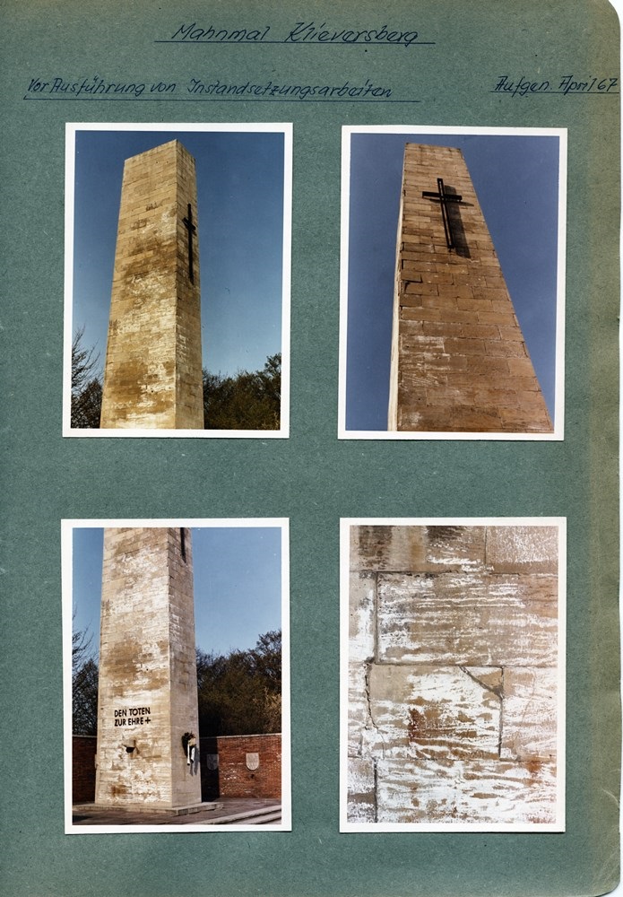 Das Mahnmal vor seiner baulichen Instandsetzung 1967; StadtA WOB, HA 1751, Bd. 1