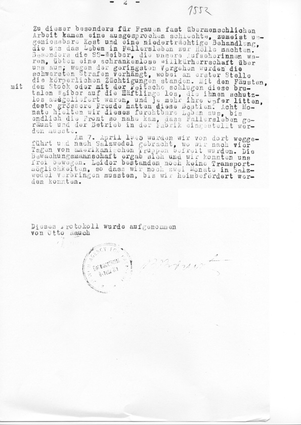 DEGOB-Protokoll, Nr. 1552 Teil B