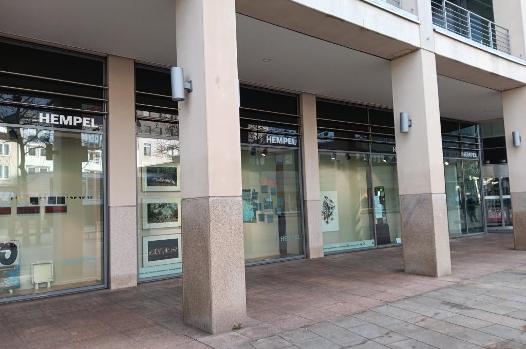 Glass facade of the Hempel fashion house