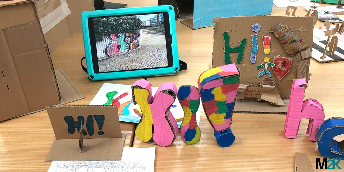 Graffiti in the urban space was recreated in the model.
