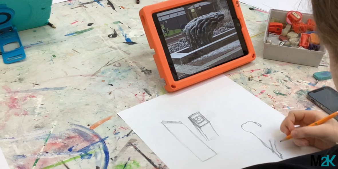 What else could it be? A fountain is graphically transformed