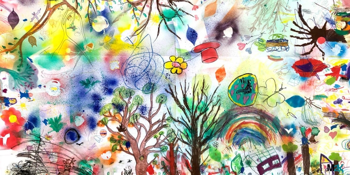 Colorful, imaginative children's picture 