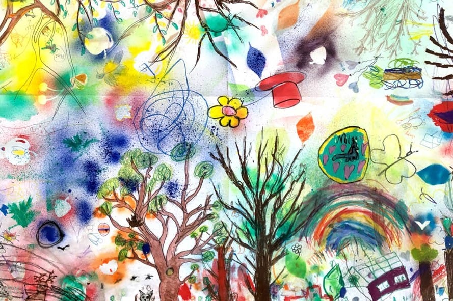 Colorful, imaginative children's picture