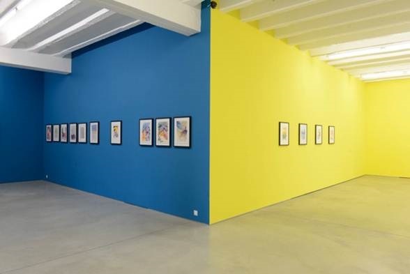 Installationsansicht der Ausstellung „Towers of the Virgin“ 2014 in der Galerie Jochen Hempel © Carsten Fock, Galerie Jochen Hempel, Berlin
