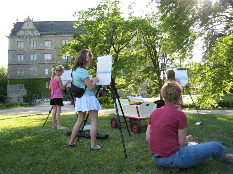 Malen im Grünen im Schlosspark