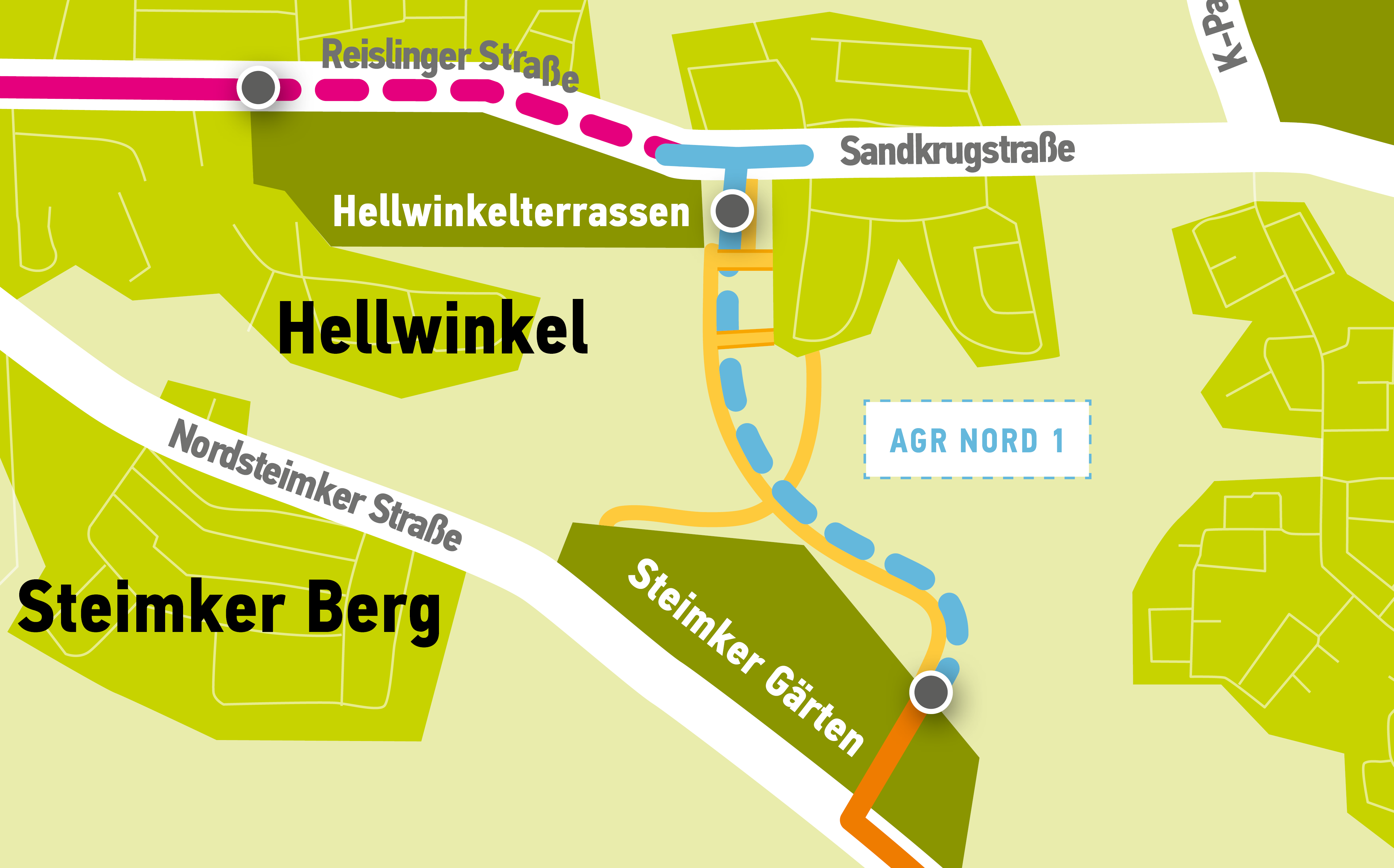 Grafik aktueller Bauabschnitt Nord 1