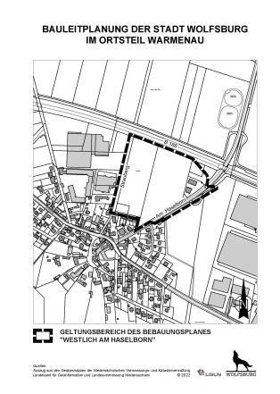 Bebauungsplan Westlich Am Hasselborn im Ortsteil Warmenau