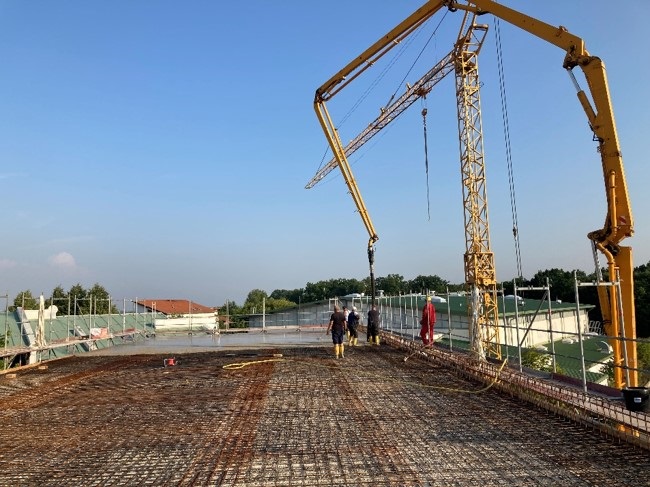 The upper concrete ceiling is poured- 26.08.2022