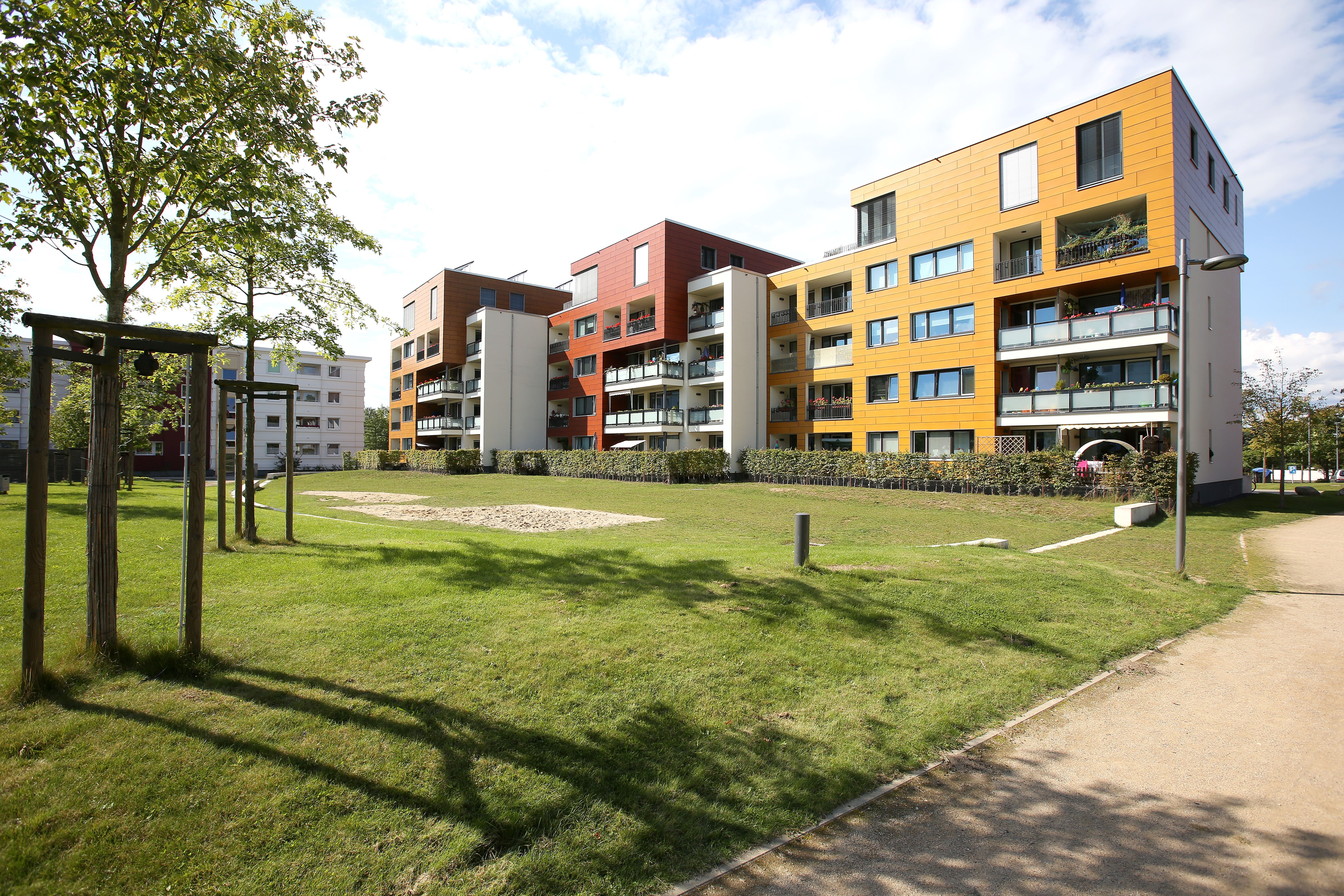 Außenansicht vom Wohnprojekt Neue Burg in Detmerode