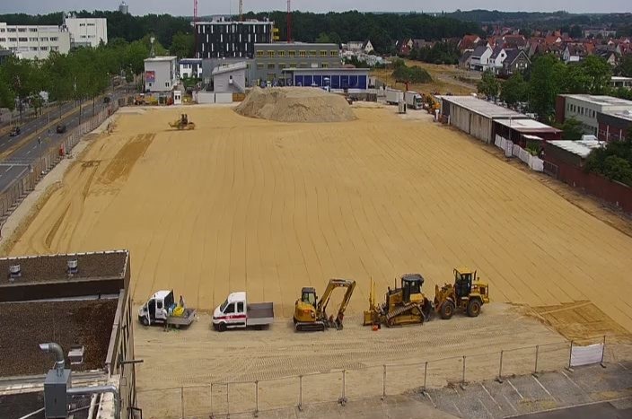 Aufnahme der Baustellenkamera vom 22. Juni 2023