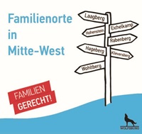 Titelseite der Broschüre Famlienorte in Mitte-West