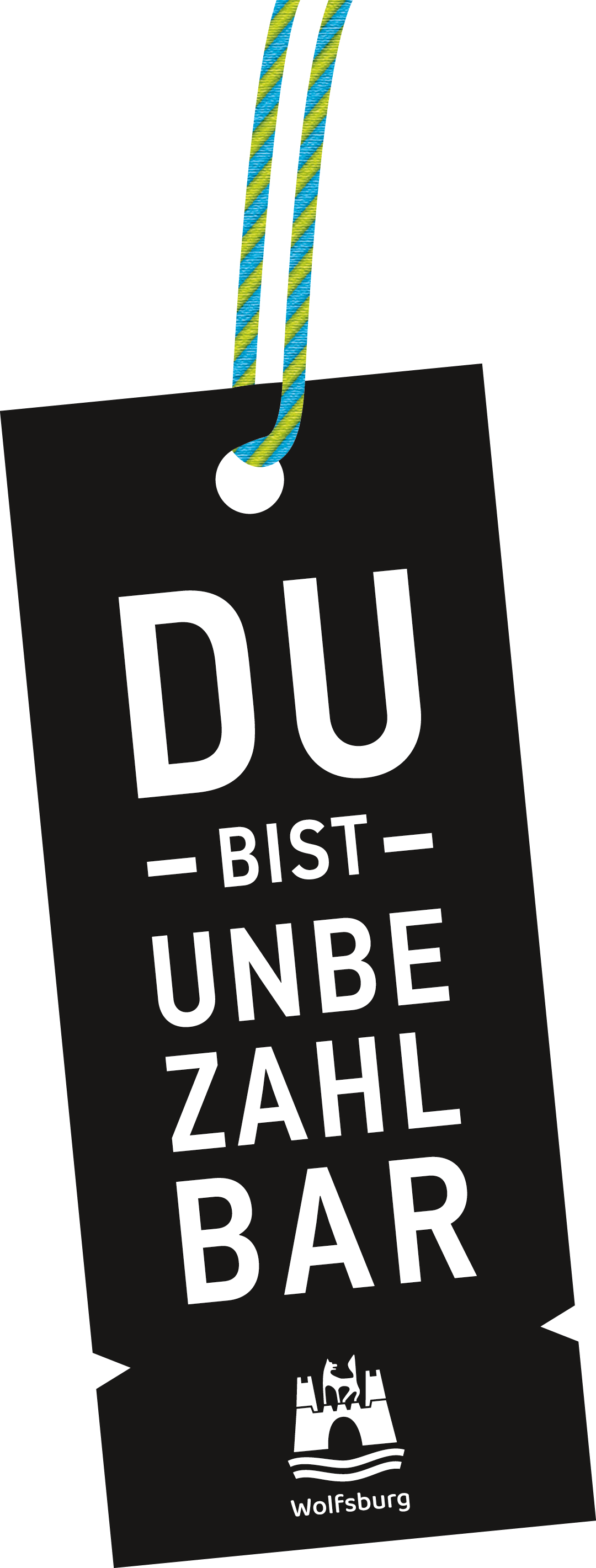 Label mit Schriftzug Du bist unbezahlbar