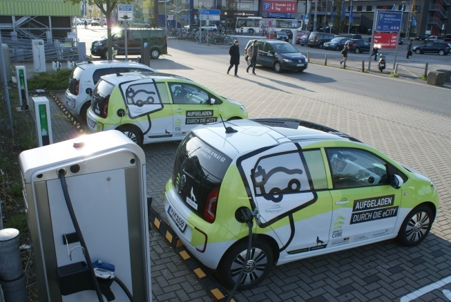 eCARs und Ladeinfrastruktur am Hbf Wolfsburg