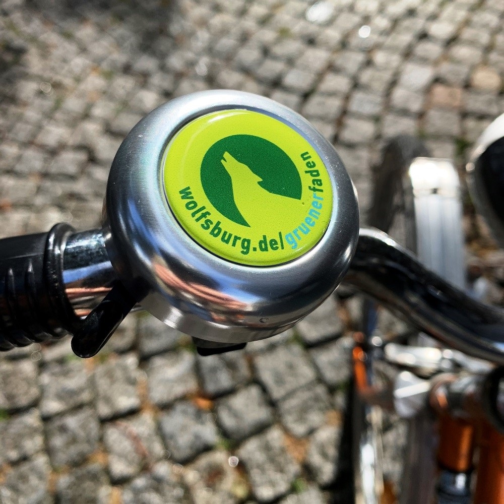Grüne Fahrradklingel 