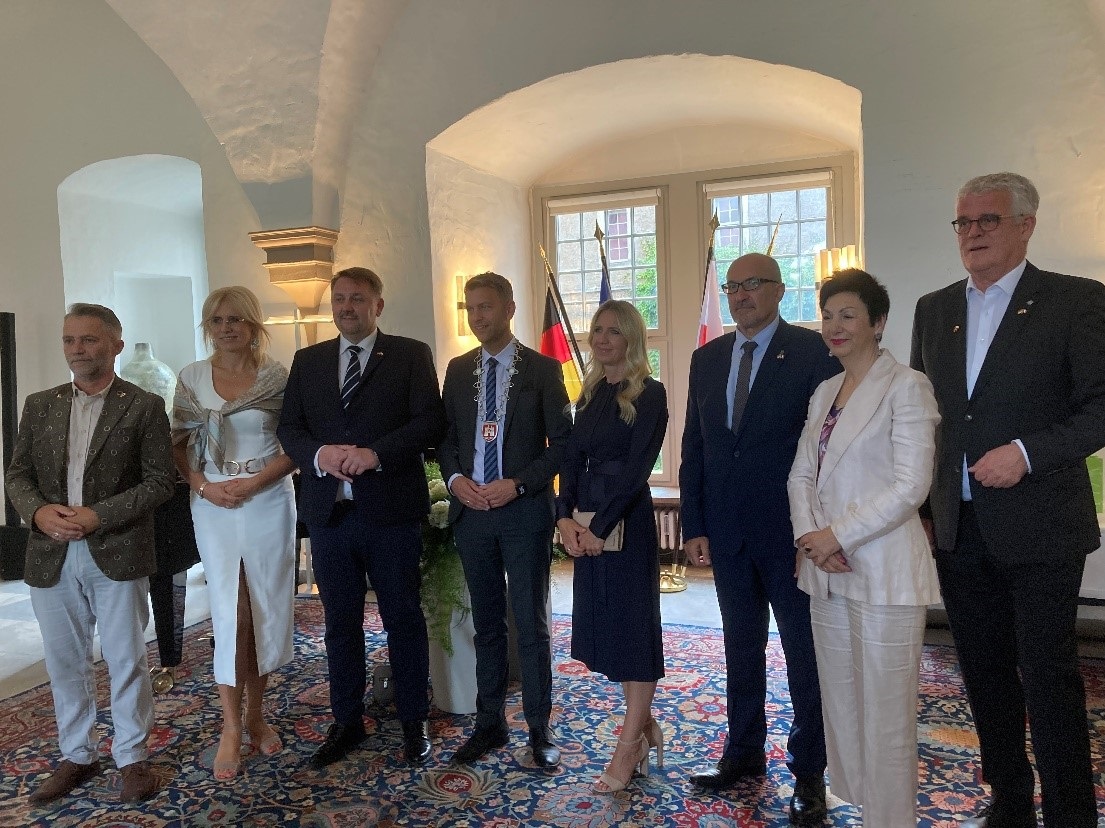 Ceremony to mark the twinning anniversaries of the city of Wolfsburg, 60 years of Marignane and 25 years of Bielsko-Biała on July 1, 2023 in Wolfsburg Castle