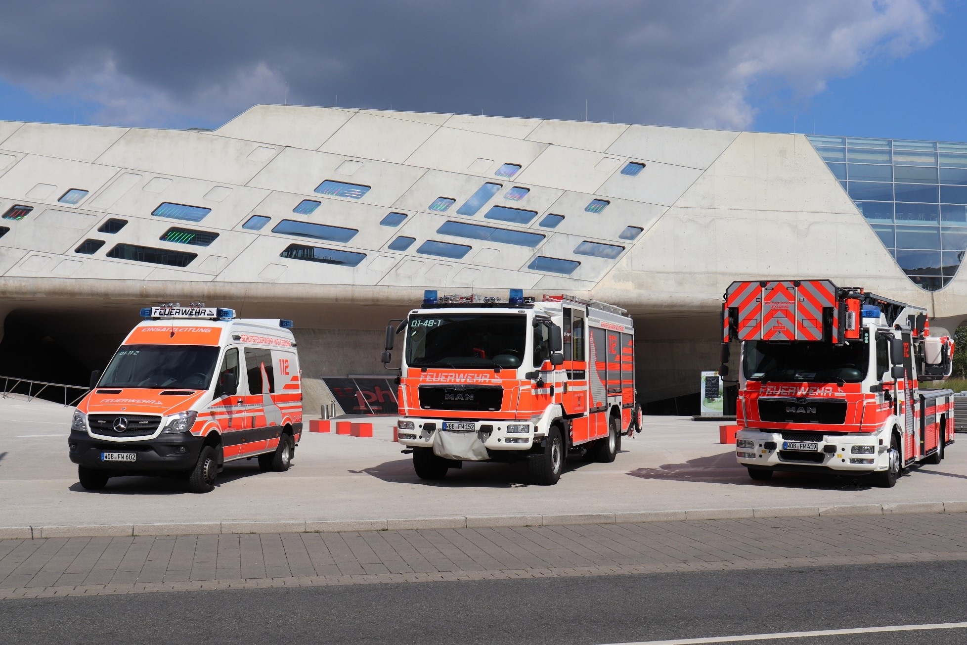 Fire engines of the Wolfsburg fire department