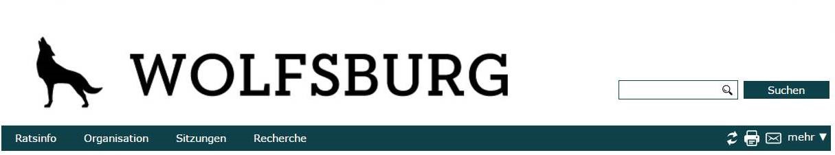 Die Kopfzeile des Bürgerinformationssystems