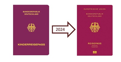 Abbildung von Kinderreisepass und Reisepass