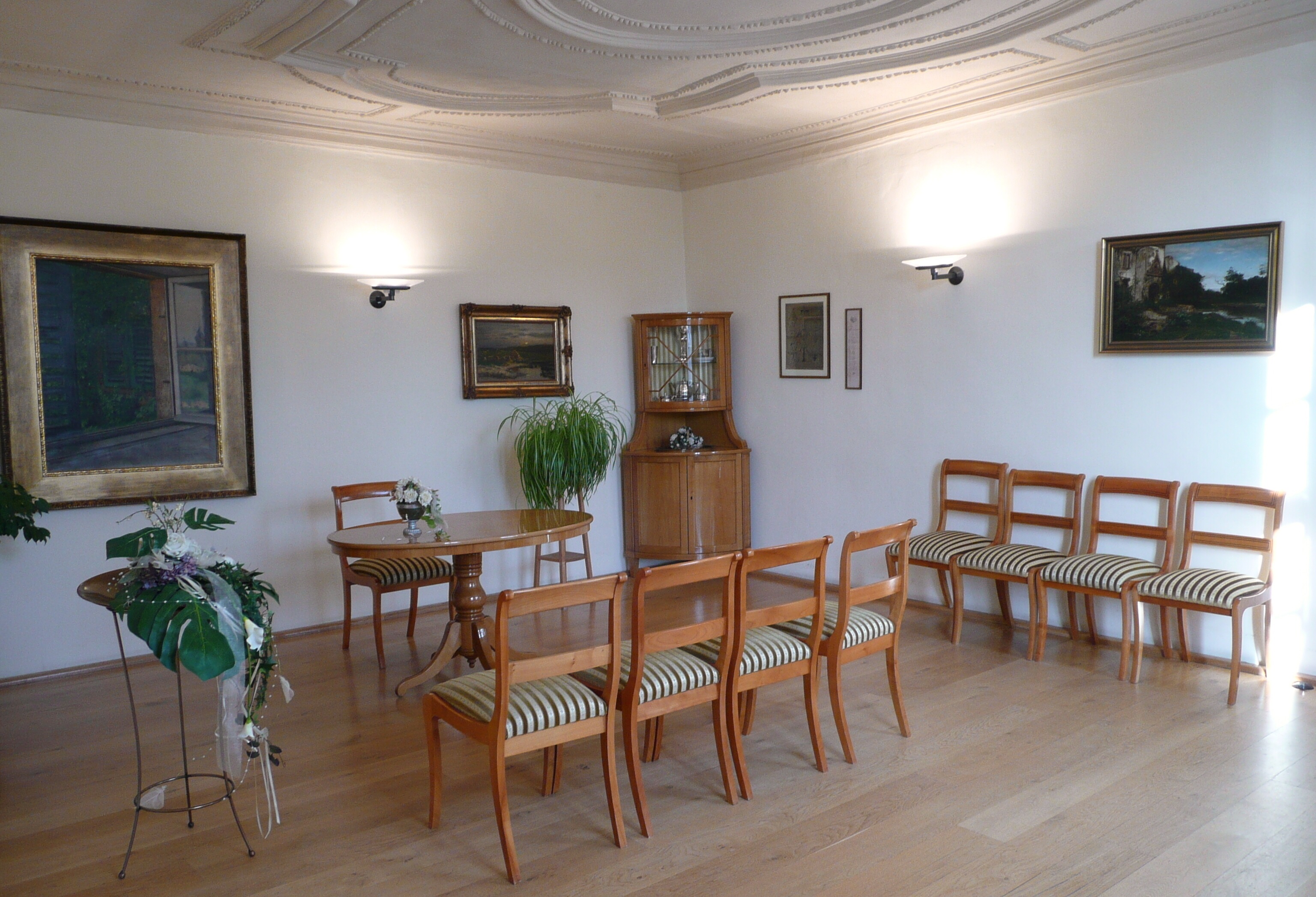 View into the wedding room in Fallersleben Castle