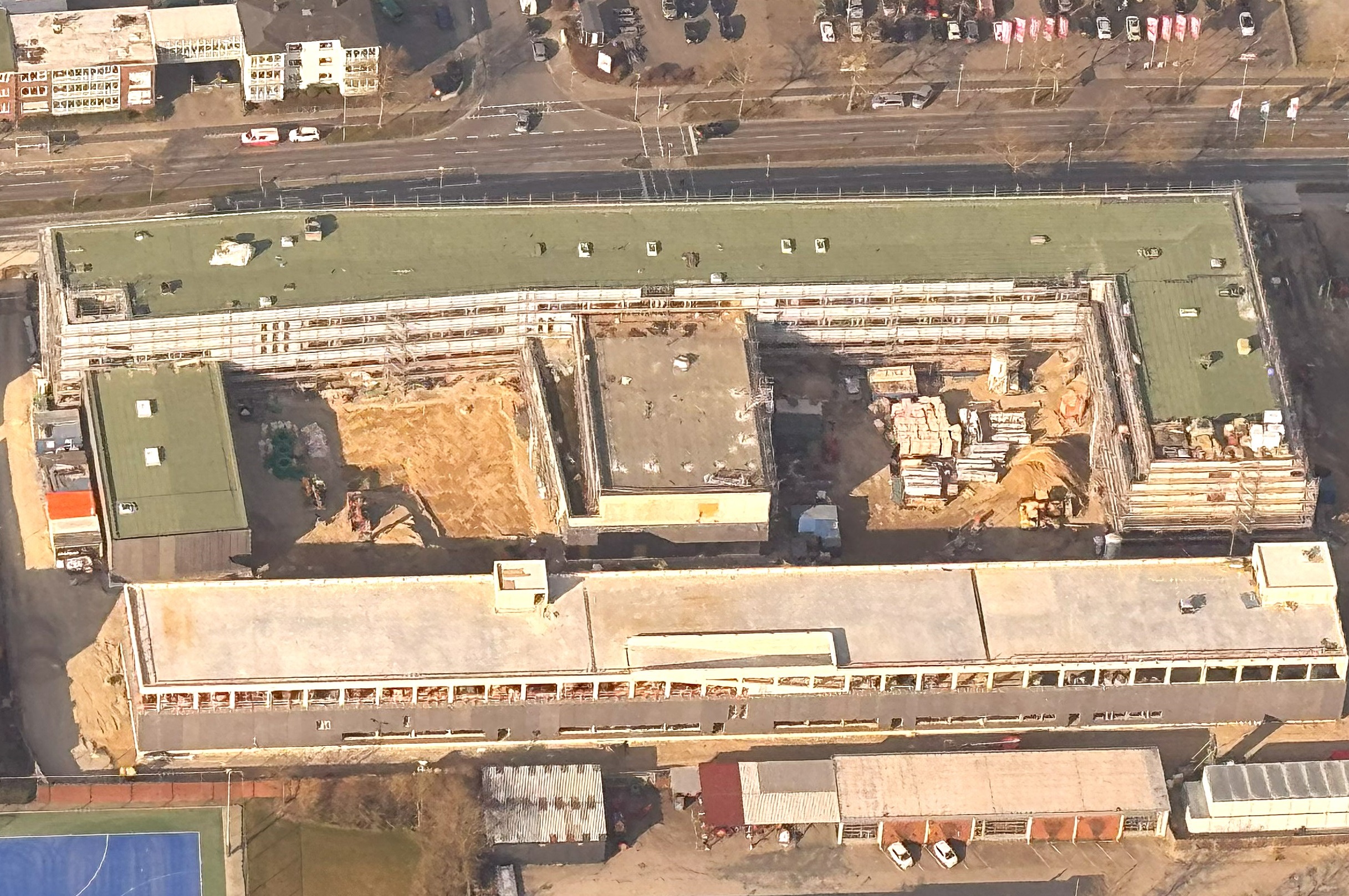 Luftbild der Baustelle