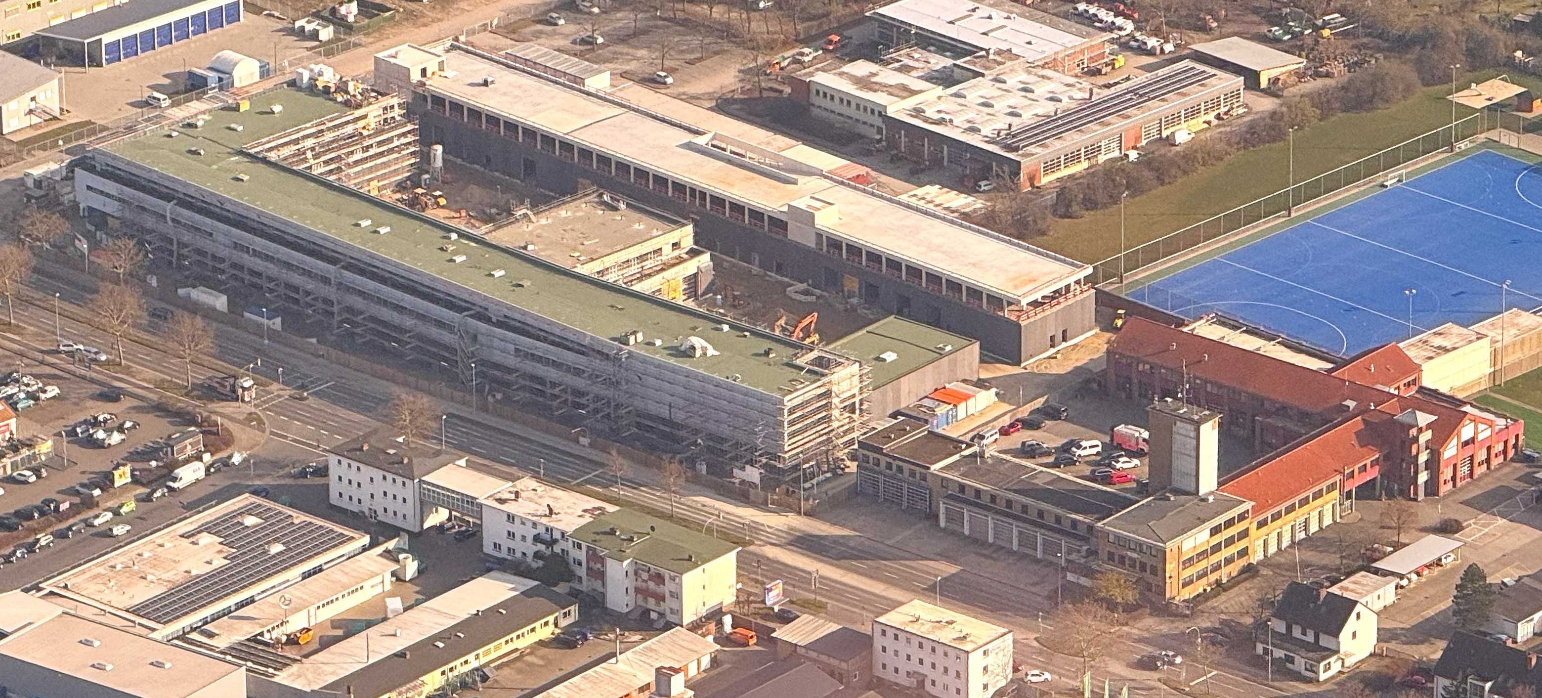 Luftbild der Baustelle