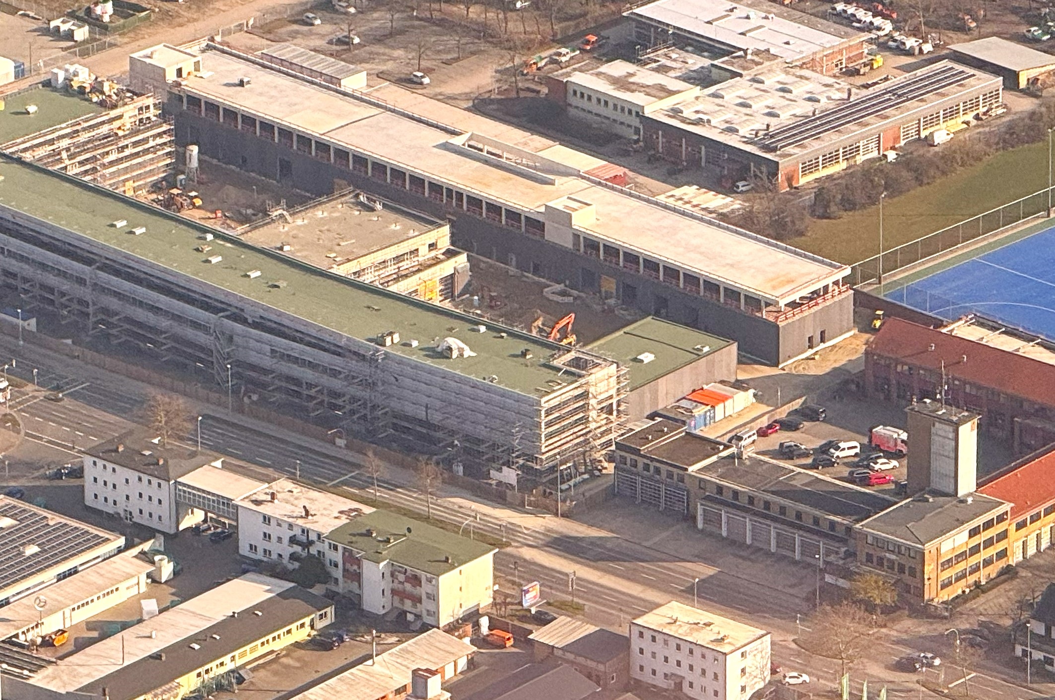 Luftbild der Baustelle