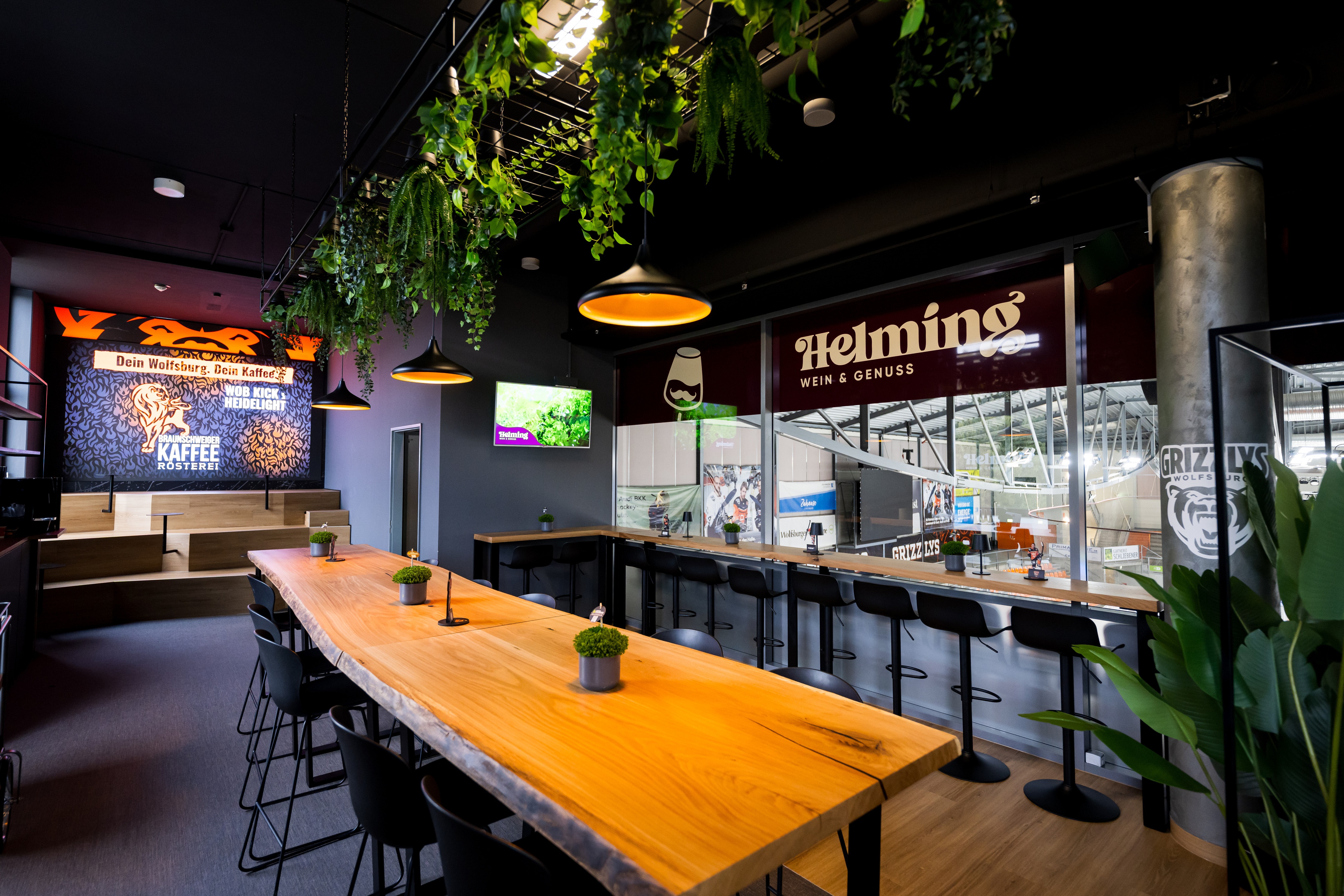View into the catering area of the ice arena