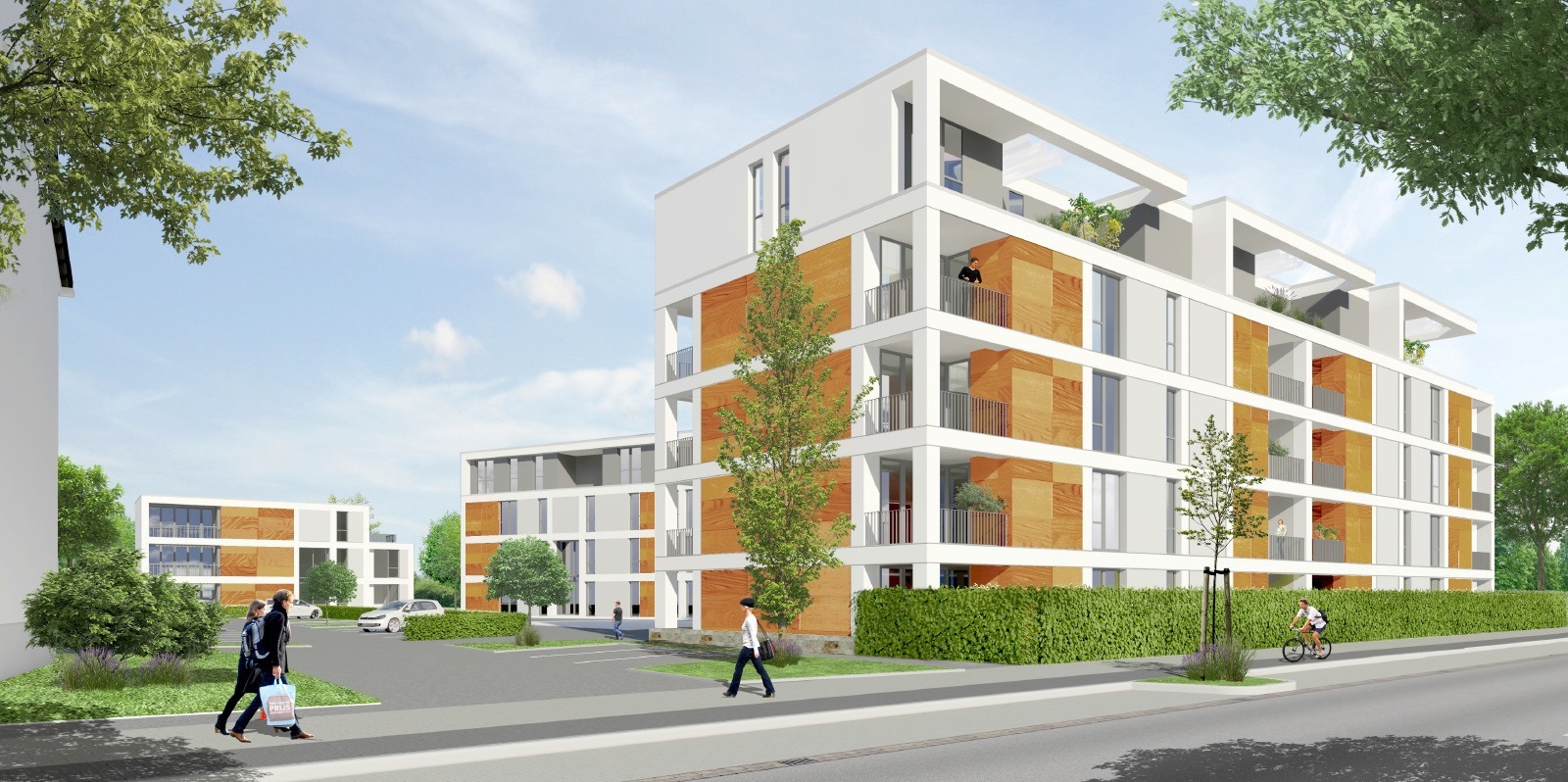 Visualisierung des Wohnprojektes "Wohnen am Salzteich"