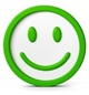 Ein grüner Smiley mit einem lachenden Gesicht; Foto: fotomek/Fotolia.com