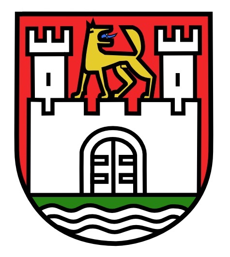 The official coat of arms of the city of Wolfsburg