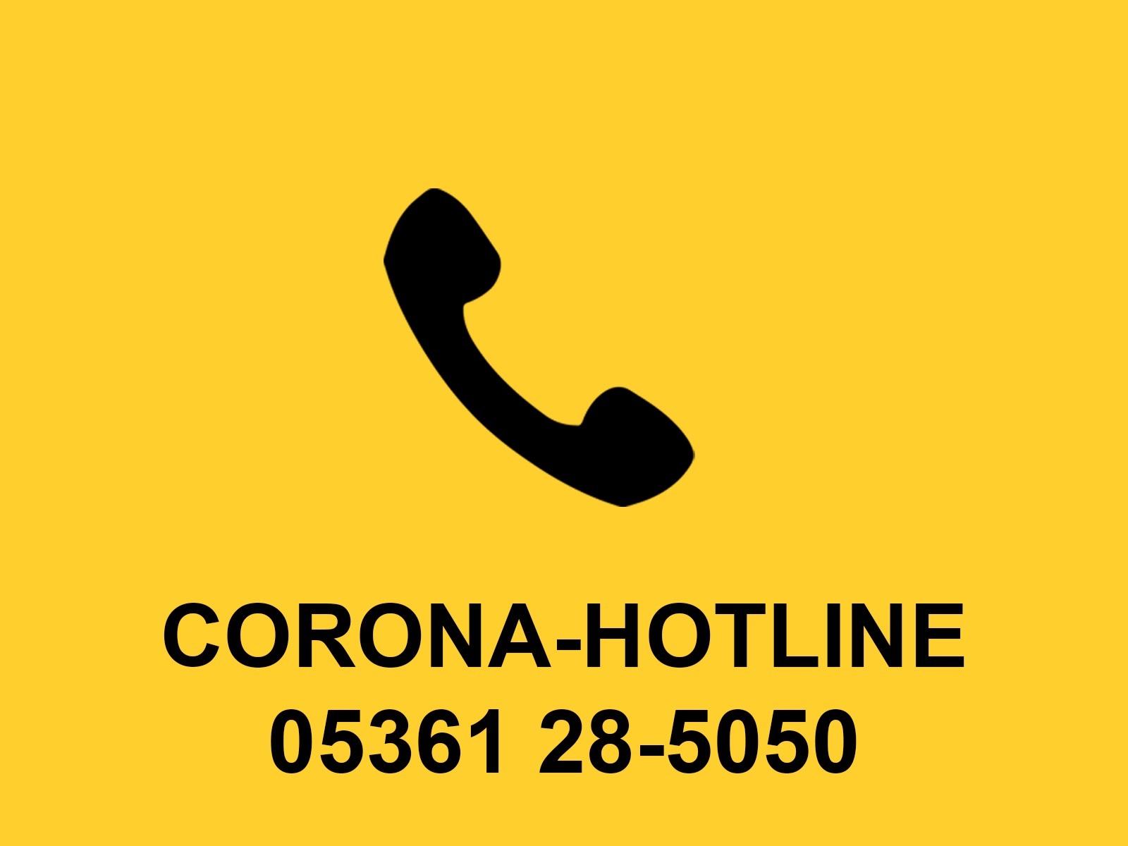 Corona-Hotline mit Telefonnummer